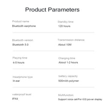 Load image into Gallery viewer, T&amp;G TG905 TWS Bluetooth Earphone Wireless Sport Headphone 5D Stereo Headsets with LED Display &amp; Charging Box