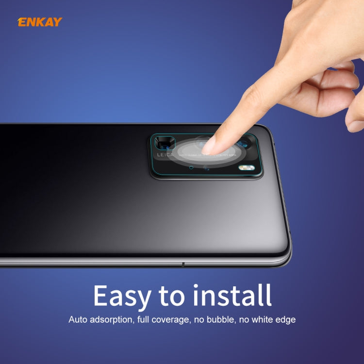 2 PCS Hat-Prince ENKAY 0.2mm 9H 2.15D Round Edge Rear Camera Lens Tempered Glass Film