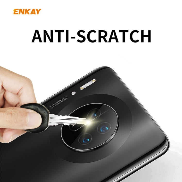 For HUAWEI Mate 30 Pro Hat-Prince ENKAY Rear Camera Lens Film Aluminium Alloy+PMMA Full Coverage Protector