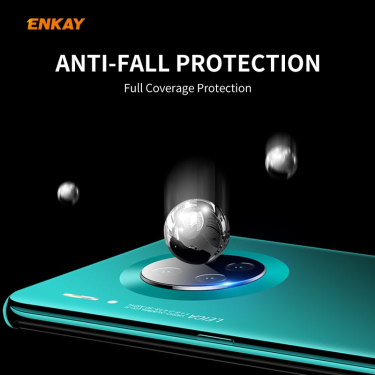 For HUAWEI Mate 30 Pro Hat-Prince ENKAY Rear Camera Lens Film Aluminium Alloy+PMMA Full Coverage Protector