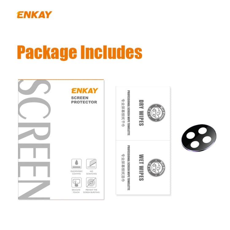 For HUAWEI Mate 30 Pro Hat-Prince ENKAY Rear Camera Lens Film Aluminium Alloy+PMMA Full Coverage Protector