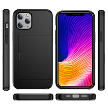 Load image into Gallery viewer, For iPhone 12 5.4 Shockproof Rugged Armor Protective Case with Card Slot, For iPhone 12 mini