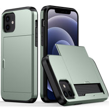 Load image into Gallery viewer, For iPhone 12 5.4 Shockproof Rugged Armor Protective Case with Card Slot, For iPhone 12 mini