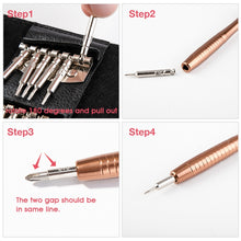 Load image into Gallery viewer, Magnetic suction 27 in 1 portable wallet type screw driver set mobile phone tablet maintenance tool, 27 in 1