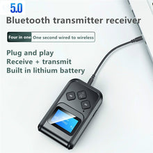 Load image into Gallery viewer, T15 2 in 1 Bluetooth 5.0 Music Receiver Transmitter with Screen