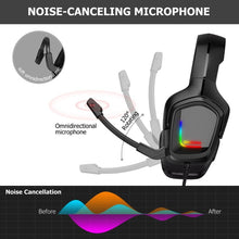 Load image into Gallery viewer, ONIKUMA K20 PS4 Headset Stereo Gaming Headset with Microphone/LED Light for XBox One/Laptop Tablet