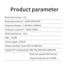 Load image into Gallery viewer, R6 NFC Bluetooth 5.0 Desktop Music Receiver Bluetooth Receiver, Support TF Card