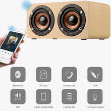 Load image into Gallery viewer, W5 Portable HiFi Shock Bass Wooden Bluetooth Speaker, W5