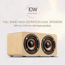 Load image into Gallery viewer, W5 Portable HiFi Shock Bass Wooden Bluetooth Speaker, W5