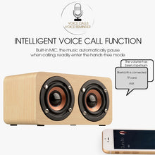 Load image into Gallery viewer, W5 Portable HiFi Shock Bass Wooden Bluetooth Speaker, W5