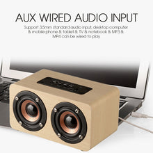 Load image into Gallery viewer, W5 Portable HiFi Shock Bass Wooden Bluetooth Speaker, W5