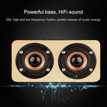 Load image into Gallery viewer, W5 Portable HiFi Shock Bass Wooden Bluetooth Speaker, W5