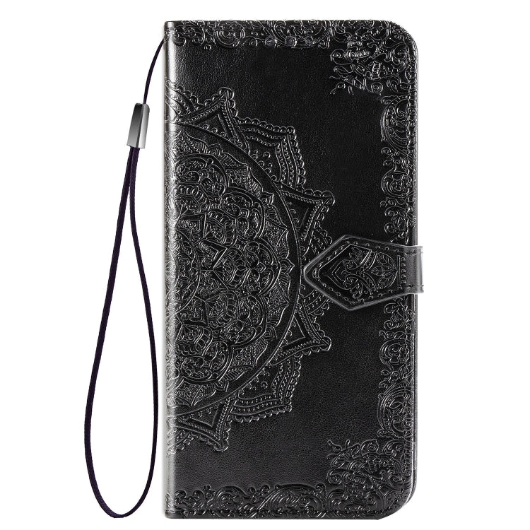 Mandala Flower Embossed Horizontal Flip Leather Case with Bracket / Card Slot / Wallet / Lanyard, For iPhone 12 Pro Max, For iPhone 12 / 12 Pro, For iPhone 12 mini