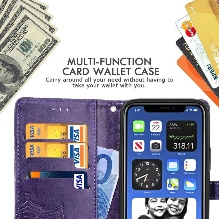 Mandala Flower Embossed Horizontal Flip Leather Case with Bracket / Card Slot / Wallet / Lanyard, For iPhone 12 Pro Max, For iPhone 12 / 12 Pro, For iPhone 12 mini
