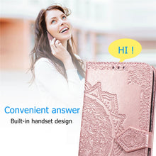 Load image into Gallery viewer, Mandala Flower Embossed Horizontal Flip Leather Case with Bracket / Card Slot / Wallet / Lanyard, For iPhone 12 Pro Max, For iPhone 12 / 12 Pro, For iPhone 12 mini