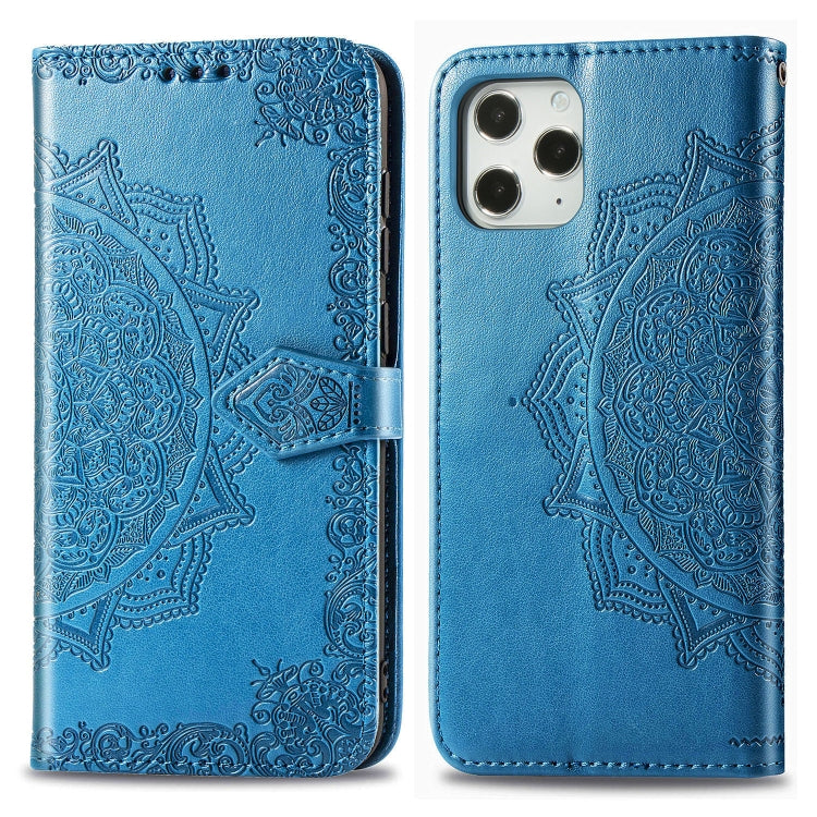 Mandala Flower Embossed Horizontal Flip Leather Case with Bracket / Card Slot / Wallet / Lanyard, For iPhone 12 Pro Max, For iPhone 12 / 12 Pro, For iPhone 12 mini