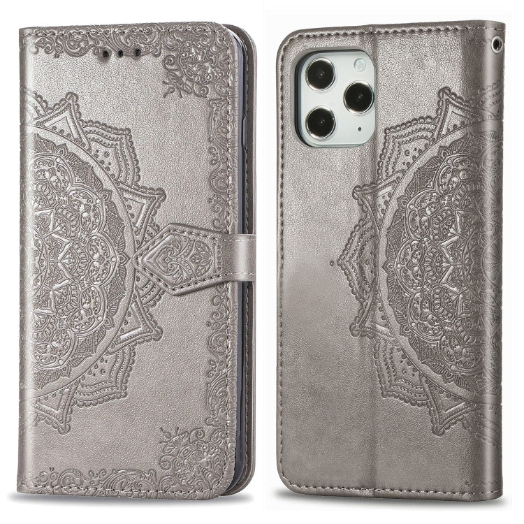 Mandala Flower Embossed Horizontal Flip Leather Case with Bracket / Card Slot / Wallet / Lanyard, For iPhone 12 Pro Max, For iPhone 12 / 12 Pro, For iPhone 12 mini