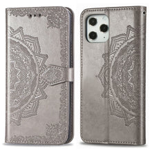 Load image into Gallery viewer, Mandala Flower Embossed Horizontal Flip Leather Case with Bracket / Card Slot / Wallet / Lanyard, For iPhone 12 Pro Max, For iPhone 12 / 12 Pro, For iPhone 12 mini