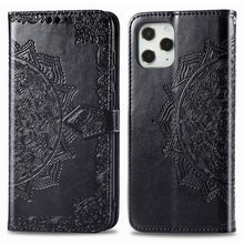 Load image into Gallery viewer, Mandala Flower Embossed Horizontal Flip Leather Case with Bracket / Card Slot / Wallet / Lanyard, For iPhone 12 Pro Max, For iPhone 12 / 12 Pro, For iPhone 12 mini