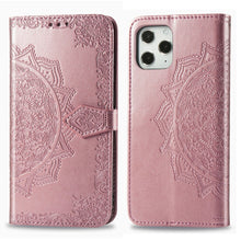 Load image into Gallery viewer, Mandala Flower Embossed Horizontal Flip Leather Case with Bracket / Card Slot / Wallet / Lanyard, For iPhone 12 Pro Max, For iPhone 12 / 12 Pro, For iPhone 12 mini