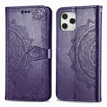 Load image into Gallery viewer, Mandala Flower Embossed Horizontal Flip Leather Case with Bracket / Card Slot / Wallet / Lanyard, For iPhone 12 Pro Max, For iPhone 12 / 12 Pro, For iPhone 12 mini