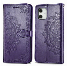Load image into Gallery viewer, Mandala Flower Embossed Horizontal Flip Leather Case with Bracket / Card Slot / Wallet / Lanyard, For iPhone 12 Pro Max, For iPhone 12 / 12 Pro, For iPhone 12 mini