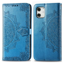 Load image into Gallery viewer, Mandala Flower Embossed Horizontal Flip Leather Case with Bracket / Card Slot / Wallet / Lanyard, For iPhone 12 Pro Max, For iPhone 12 / 12 Pro, For iPhone 12 mini