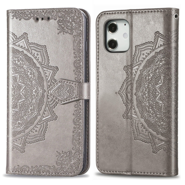 Mandala Flower Embossed Horizontal Flip Leather Case with Bracket / Card Slot / Wallet / Lanyard, For iPhone 12 Pro Max, For iPhone 12 / 12 Pro, For iPhone 12 mini