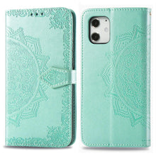 Load image into Gallery viewer, Mandala Flower Embossed Horizontal Flip Leather Case with Bracket / Card Slot / Wallet / Lanyard, For iPhone 12 Pro Max, For iPhone 12 / 12 Pro, For iPhone 12 mini