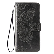 Load image into Gallery viewer, Butterfly Love Flower Embossed Horizontal Flip Leather Case with Bracket / Card Slot / Wallet / Lanyard, For iPhone 12 Pro Max, For iPhone 12 / 12 Pro 6.1 inch, For iPhone 12 mini
