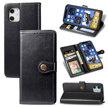 Load image into Gallery viewer, Retro Solid Color Leather Buckle Phone Case with Lanyard &amp; Photo Frame &amp; Card Slot &amp; Wallet &amp; Stand Function, For iPhone 12 Pro Max, For iPhone 12 / 12 Pro, For iPhone 12 mini