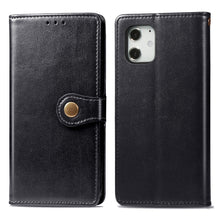 Load image into Gallery viewer, Retro Solid Color Leather Buckle Phone Case with Lanyard &amp; Photo Frame &amp; Card Slot &amp; Wallet &amp; Stand Function, For iPhone 12 Pro Max, For iPhone 12 / 12 Pro, For iPhone 12 mini