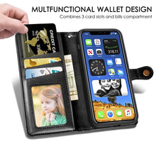 Load image into Gallery viewer, Retro Solid Color Leather Buckle Phone Case with Lanyard &amp; Photo Frame &amp; Card Slot &amp; Wallet &amp; Stand Function, For iPhone 12 Pro Max, For iPhone 12 / 12 Pro, For iPhone 12 mini