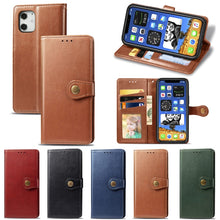 Load image into Gallery viewer, Retro Solid Color Leather Buckle Phone Case with Lanyard &amp; Photo Frame &amp; Card Slot &amp; Wallet &amp; Stand Function, For iPhone 12 Pro Max, For iPhone 12 / 12 Pro, For iPhone 12 mini