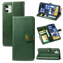 Load image into Gallery viewer, Retro Solid Color Leather Buckle Phone Case with Lanyard &amp; Photo Frame &amp; Card Slot &amp; Wallet &amp; Stand Function, For iPhone 12 Pro Max, For iPhone 12 / 12 Pro, For iPhone 12 mini