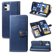 Load image into Gallery viewer, Retro Solid Color Leather Buckle Phone Case with Lanyard &amp; Photo Frame &amp; Card Slot &amp; Wallet &amp; Stand Function, For iPhone 12 Pro Max, For iPhone 12 / 12 Pro, For iPhone 12 mini