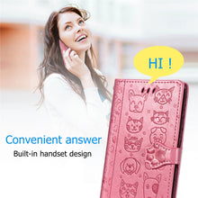 Load image into Gallery viewer, Cute Cat and Dog Embossed Horizontal Flip Leather Case with Holder &amp; Card Slots &amp; Wallet &amp; Lanyard, For iPhone 12 Pro Max, For iPhone 12 / 12 Pro, For iPhone 12 mini