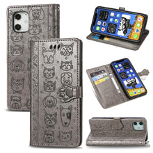 Load image into Gallery viewer, Cute Cat and Dog Embossed Horizontal Flip Leather Case with Holder &amp; Card Slots &amp; Wallet &amp; Lanyard, For iPhone 12 Pro Max, For iPhone 12 / 12 Pro, For iPhone 12 mini