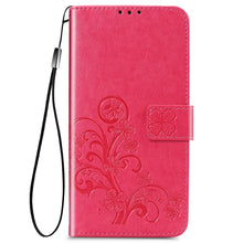 Load image into Gallery viewer, Four-leaf Clasp Embossed Buckle Mobile Phone Protection Leather Case with Lanyard &amp; Card Slot &amp; Wallet &amp; Bracket Function, For iPhone 12 Pro Max, For iPhone 12 / 12 Pro, For iPhone 12 mini