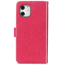 Load image into Gallery viewer, Four-leaf Clasp Embossed Buckle Mobile Phone Protection Leather Case with Lanyard &amp; Card Slot &amp; Wallet &amp; Bracket Function, For iPhone 12 Pro Max, For iPhone 12 / 12 Pro, For iPhone 12 mini