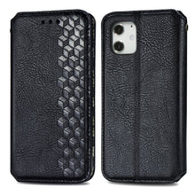Load image into Gallery viewer, Cubic Grid Pressed Horizontal Flip Magnetic PU Leather Case with Holder &amp; Card Slots &amp; Wallet, For iPhone 12 Pro Max, For iPhone 12 mini