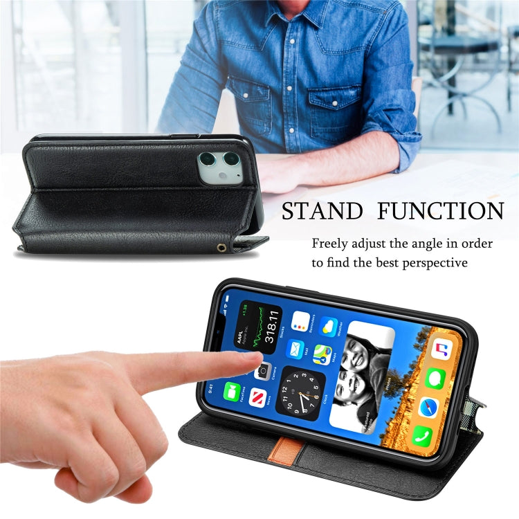 Cubic Grid Pressed Horizontal Flip Magnetic PU Leather Case with Holder & Card Slots & Wallet, For iPhone 12 Pro Max, For iPhone 12 mini