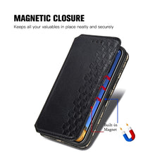 Load image into Gallery viewer, Cubic Grid Pressed Horizontal Flip Magnetic PU Leather Case with Holder &amp; Card Slots &amp; Wallet, For iPhone 12 Pro Max, For iPhone 12 mini