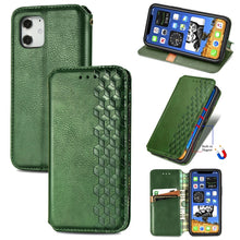 Load image into Gallery viewer, Cubic Grid Pressed Horizontal Flip Magnetic PU Leather Case with Holder &amp; Card Slots &amp; Wallet, For iPhone 12 Pro Max, For iPhone 12 mini