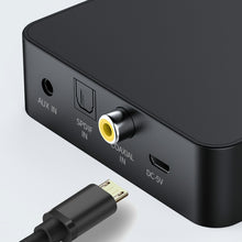 Load image into Gallery viewer, T6 Bluetooth 5.0 Computer TV Transmitter Fiber coaxial AUX Multifunction TF Card HiFI Bluetooth Audio transmitter