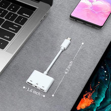 Load image into Gallery viewer, 3 in 1 USB-C OTG Adapter with 3.5mm Headphone Jack, Compatible for iPad Pro and Type-C Jack Phone, 3 in 1