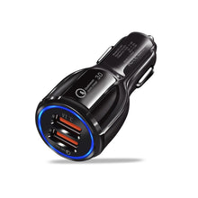 Load image into Gallery viewer, Qc3.0 Dual USB 6A Vehicle Fast Charger / Mobile Phone Tablet Fast Charging, LZ-681 (Black), LZ-681 (White)