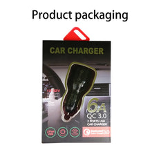Load image into Gallery viewer, Qc3.0 Dual USB 6A Vehicle Fast Charger / Mobile Phone Tablet Fast Charging, LZ-681 (Black), LZ-681 (White)