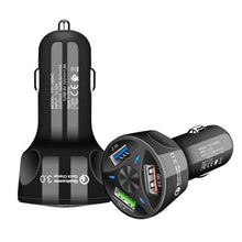 Load image into Gallery viewer, QC3.0 3 USB 35W High Power Vehicle Charger / Mobile Phone Tablet Universal Vehicle Charger