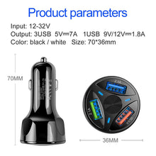Load image into Gallery viewer, QC3.0 3 USB 35W High Power Vehicle Charger / Mobile Phone Tablet Universal Vehicle Charger
